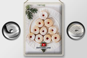 Plaque en tôle voyage 30x40cm Suisse Biscuits de Noël Confiture 2