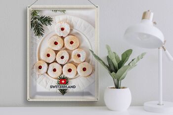Plaque en tôle voyage 30x40cm Suisse Biscuits de Noël Confiture 3