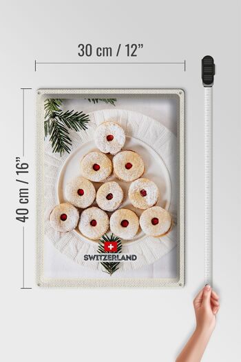 Plaque en tôle voyage 30x40cm Suisse Biscuits de Noël Confiture 4