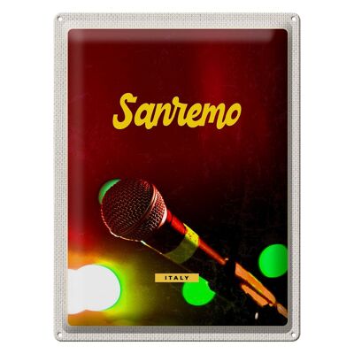 Blechschild Reise 30x40cm Sanremo Italien Musik Band Auftritt