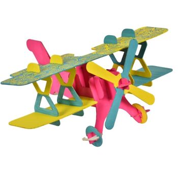 Maquette d'avion, jouet en carton pour la construction et la peinture, DIY, 3D, blanc, 6+ ans 3
