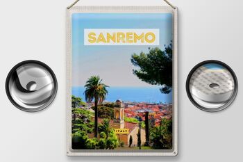 Signe en étain voyage 30x40cm Sanremo italie voyage soleil été 2