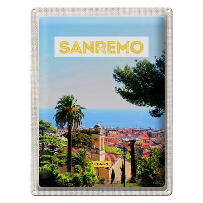 Cartel de chapa Viaje 30x40cm San Remo Italia Viaje Sol Verano