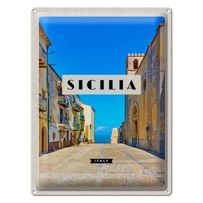 Cartel de chapa viaje 30x40cm Sicilia Italia Europa destino de vacaciones