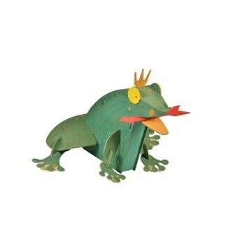 Kit de modèle de grenouille, jouet en carton pour la construction et la peinture, bricolage, 3D, blanc, 6+ ans 6