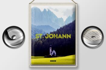 Plaque en tôle Voyage 30x40cm pcs. Église Johann in Tirol Autriche 2