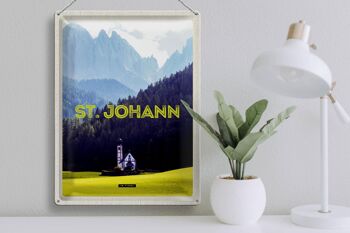 Plaque en tôle Voyage 30x40cm pcs. Église Johann in Tirol Autriche 3