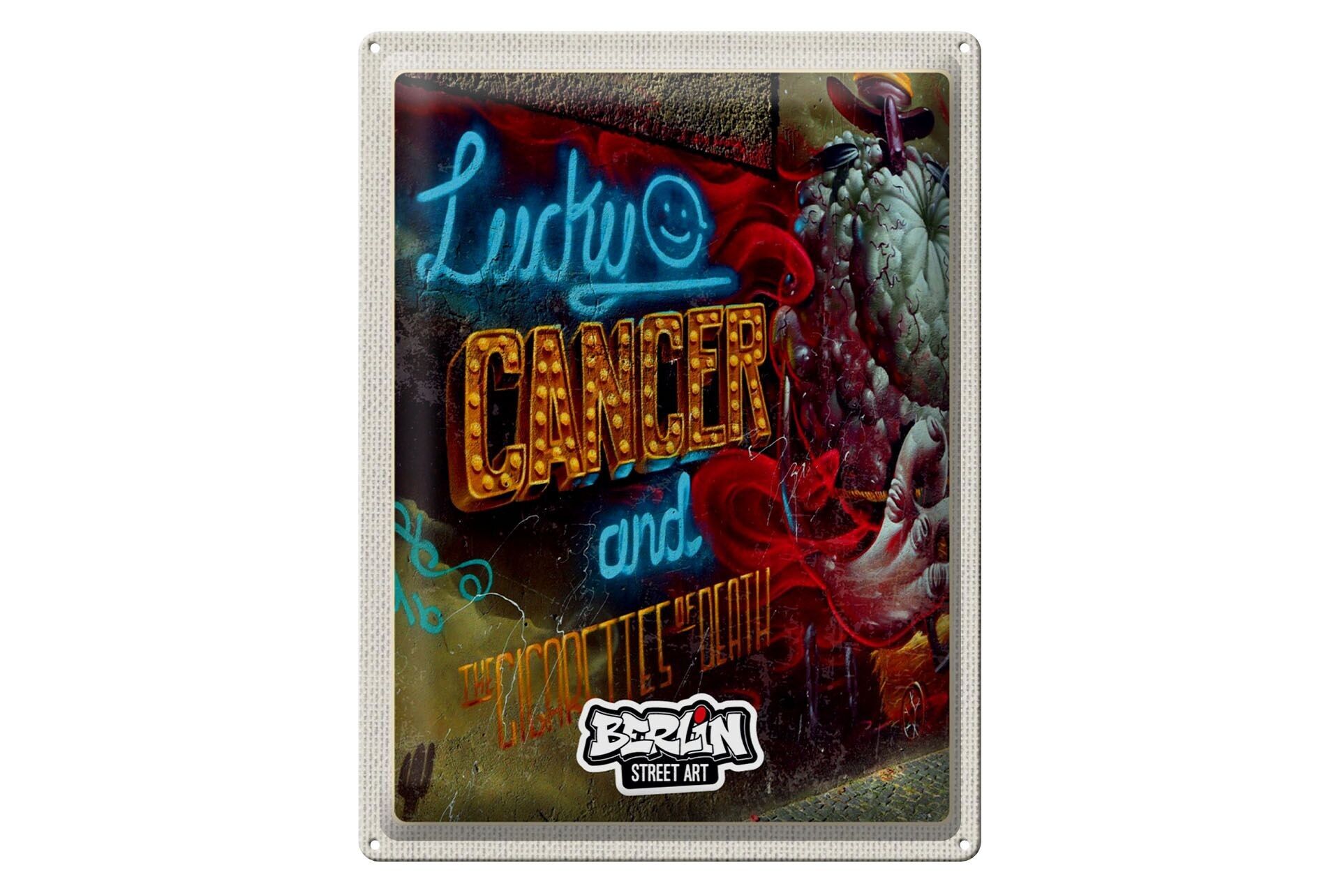 Targa in metallo da viaggio 30x40 cm Berlino Capitale Germania Graffiti