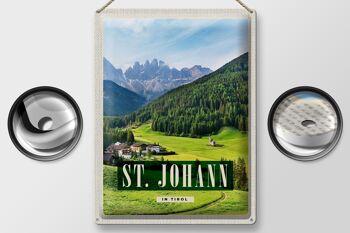 Plaque en tôle Voyage 30x40cm pcs. Johann au Tyrol, voyage d'été en montagne 2
