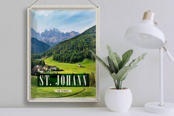 Plaque en tôle Voyage 30x40cm pcs. Johann au Tyrol, voyage d'été en montagne 3
