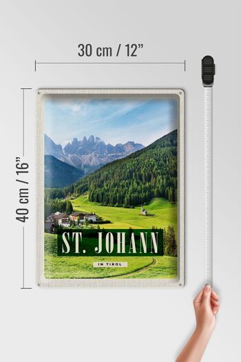 Plaque en tôle Voyage 30x40cm pcs. Johann au Tyrol, voyage d'été en montagne 4