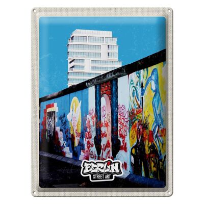 Targa in metallo da viaggio 30x40 cm Berlino Muro di Berlino Graffiti