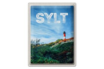 Signe en étain voyage 30x40cm, phare de l'île de Sylt en allemagne 1