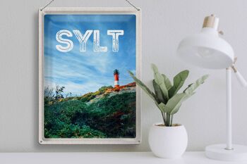 Signe en étain voyage 30x40cm, phare de l'île de Sylt en allemagne 3