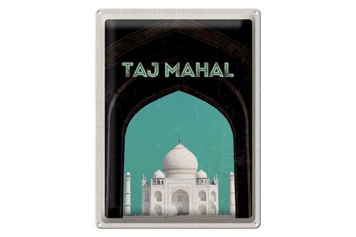 Blechschild Reise 30x40cm Indien Asien Taj Mahal Kultur