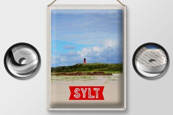Panneau en étain voyage 30x40cm, île de Sylt, allemagne, Dunes 2