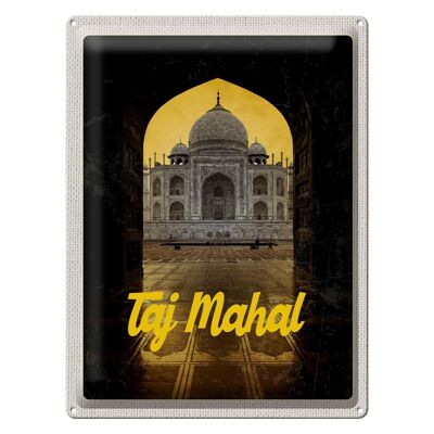 Targa in metallo da viaggio 30x40 cm India Taj Mahal Tomba