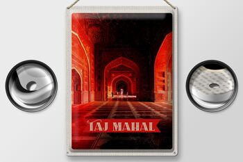 Panneau en étain voyage 30x40cm Inde Taj Mahal intérieur couloir 2