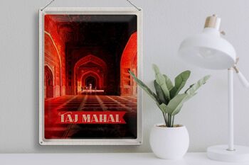 Panneau en étain voyage 30x40cm Inde Taj Mahal intérieur couloir 3