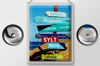 Panneau en tôle voyage 30x40cm Panneau de l'île de Sylt 2