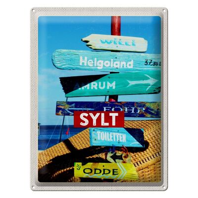 Cartel de chapa viaje 30x40cm Señalización isla Sylt