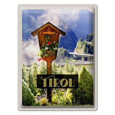 Cartel de chapa de viaje 30x40cm Tirol Austria Jesucristo