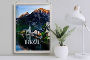 Panneau en étain voyage 30x40cm, ville du Tyrol sur les montagnes aquatiques 3