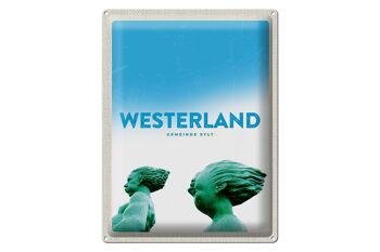 Plaque en tôle voyage 30x40cm vacances Westerland voyageurs Sylt 1