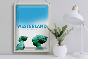 Plaque en tôle voyage 30x40cm vacances Westerland voyageurs Sylt 3