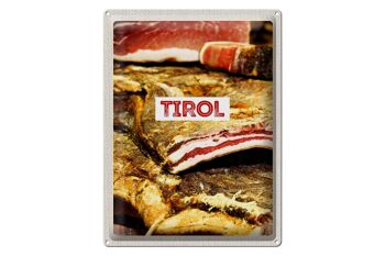 Plaque en tôle voyage 30x40cm Tyrol Autriche viande séchée 1