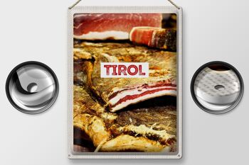 Plaque en tôle voyage 30x40cm Tyrol Autriche viande séchée 2