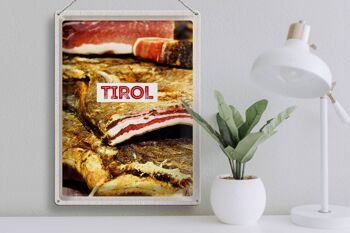 Plaque en tôle voyage 30x40cm Tyrol Autriche viande séchée 3