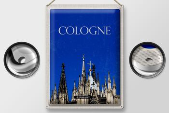 Panneau en étain voyage 30x40cm, Cologne, allemagne, cathédrale de Cologne, église 2