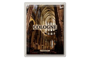 Panneau en étain de voyage 30x40cm, église de Cologne, allemagne, cathédrale de l'intérieur 1