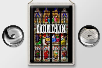 Panneau en tôle voyage 30x40cm, vitrail de la cathédrale de Cologne 2