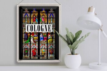 Panneau en tôle voyage 30x40cm, vitrail de la cathédrale de Cologne 3