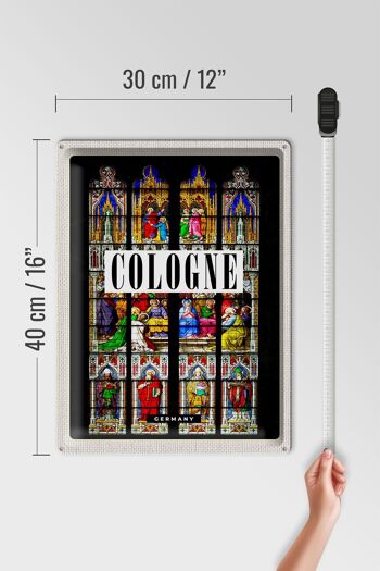 Panneau en tôle voyage 30x40cm, vitrail de la cathédrale de Cologne 4