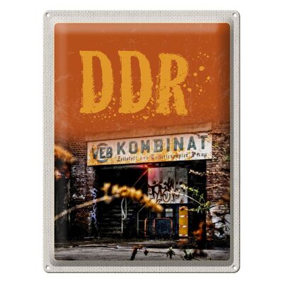 Metal sign travel 30x40cm DDR shop for pulp