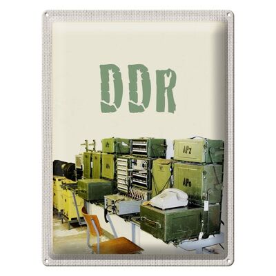 Targa in metallo da viaggio 30x40 cm Nostalgia della centrale telefonica della DDR