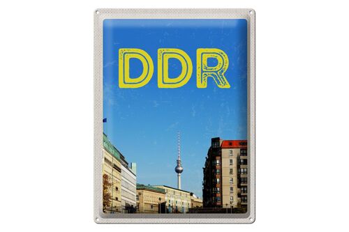 Blechschild Reise 30x40cm DDR Zeit Fernsehturm