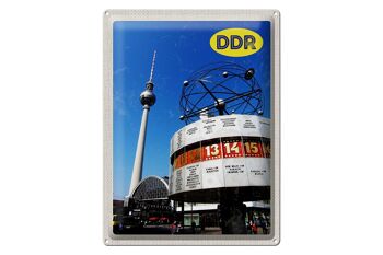 Plaque en tôle voyage 30x40cm RDA Berlin Alexanderplatz vue 1