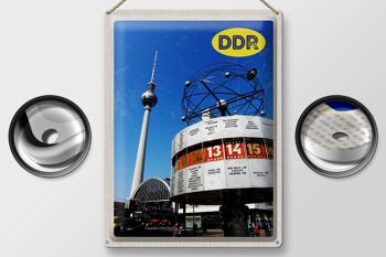 Plaque en tôle voyage 30x40cm RDA Berlin Alexanderplatz vue 2