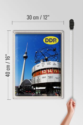 Plaque en tôle voyage 30x40cm RDA Berlin Alexanderplatz vue 4