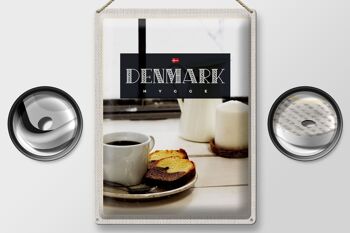 Signe en étain voyage 30x40cm, danemark café marbre gâteau appartement 2