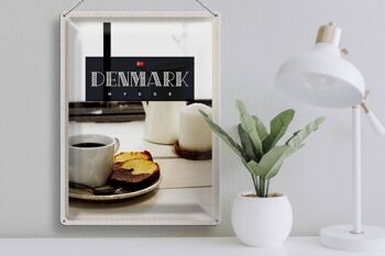 Signe en étain voyage 30x40cm, danemark café marbre gâteau appartement 3