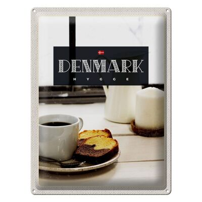 Blechschild Reise 30x40cm Dänemark Kaffee Marmorkuchen Wohnung