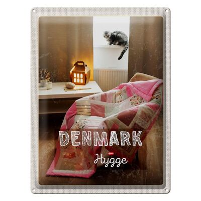 Cartel de chapa viaje 30x40cm Dinamarca acogedora sala de estar