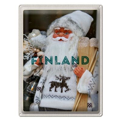 Blechschild Reise 30x40cm Finnland Weihnachten Weihnachtsmann