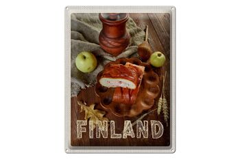Plaque en étain voyage 30x40cm Finlande Délice de pomme de Noël 1