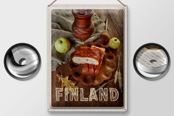 Plaque en étain voyage 30x40cm Finlande Délice de pomme de Noël 2